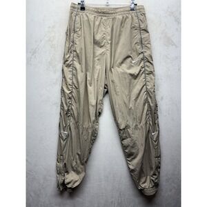 Nike Solo Swoosh Track Pants Mens M Beige Khaki Nylon 3 Multi Swoosh FB8620-247